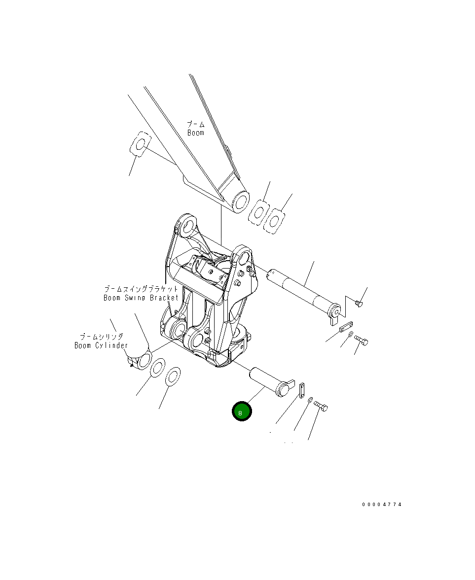 Палец 21W-70-48250 Komatsu