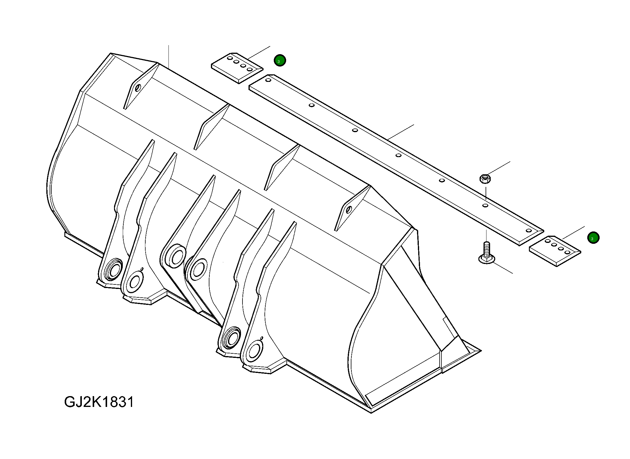 Нож 423-70-HP011 Komatsu