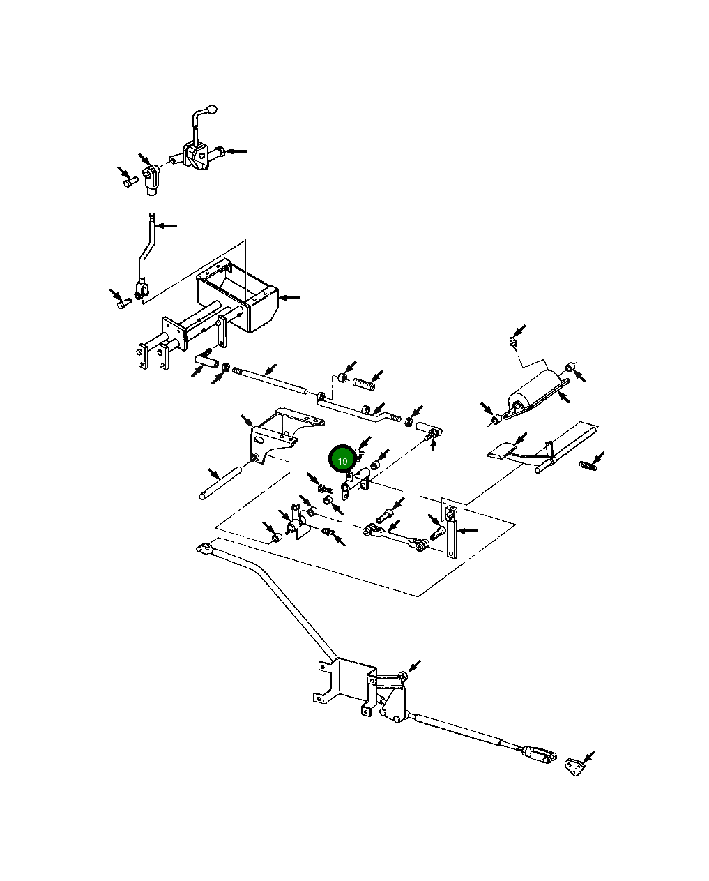 Коромысло управления двигателем 1287 032 H91 Komatsu