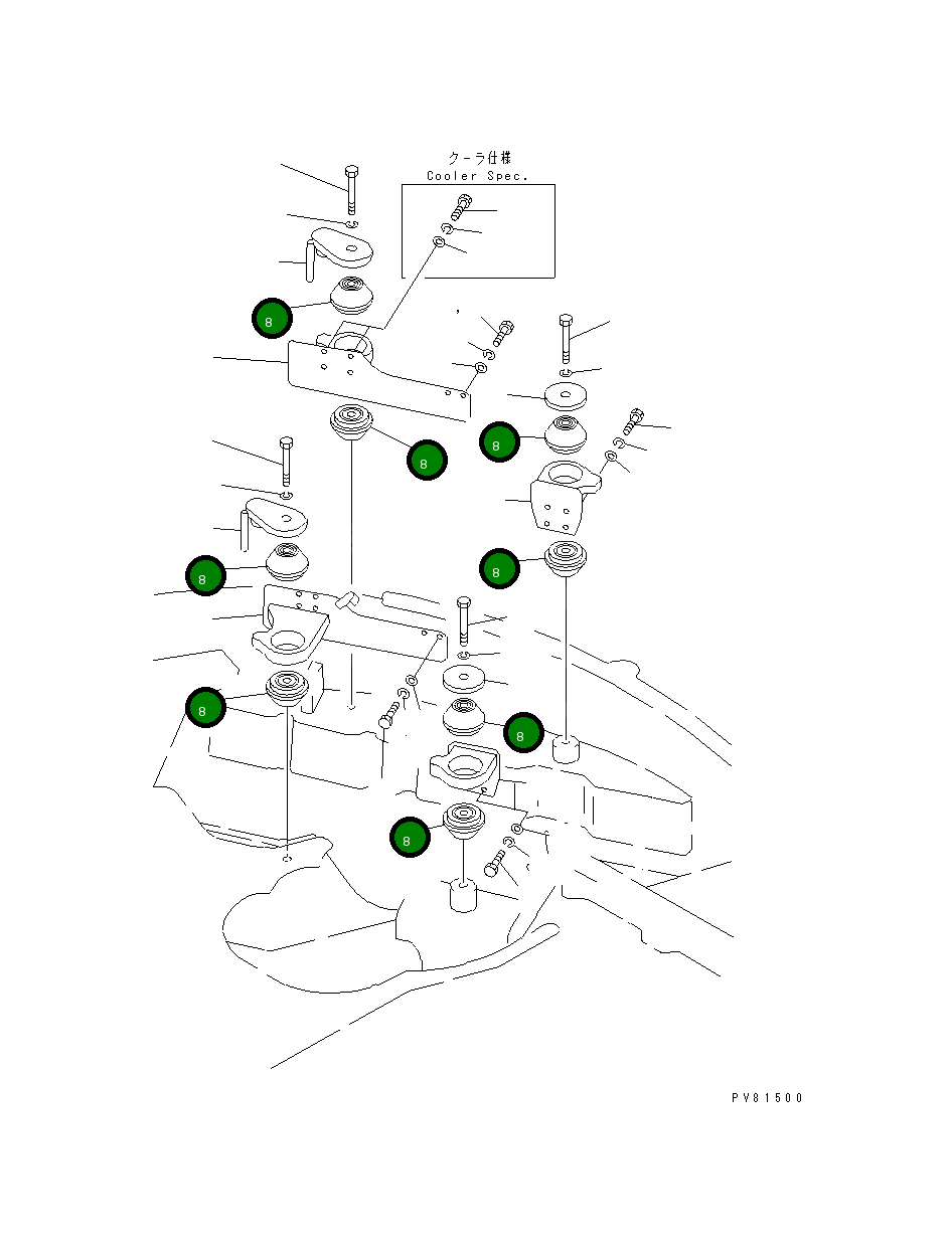 Крепление YM172165-13270 Komatsu