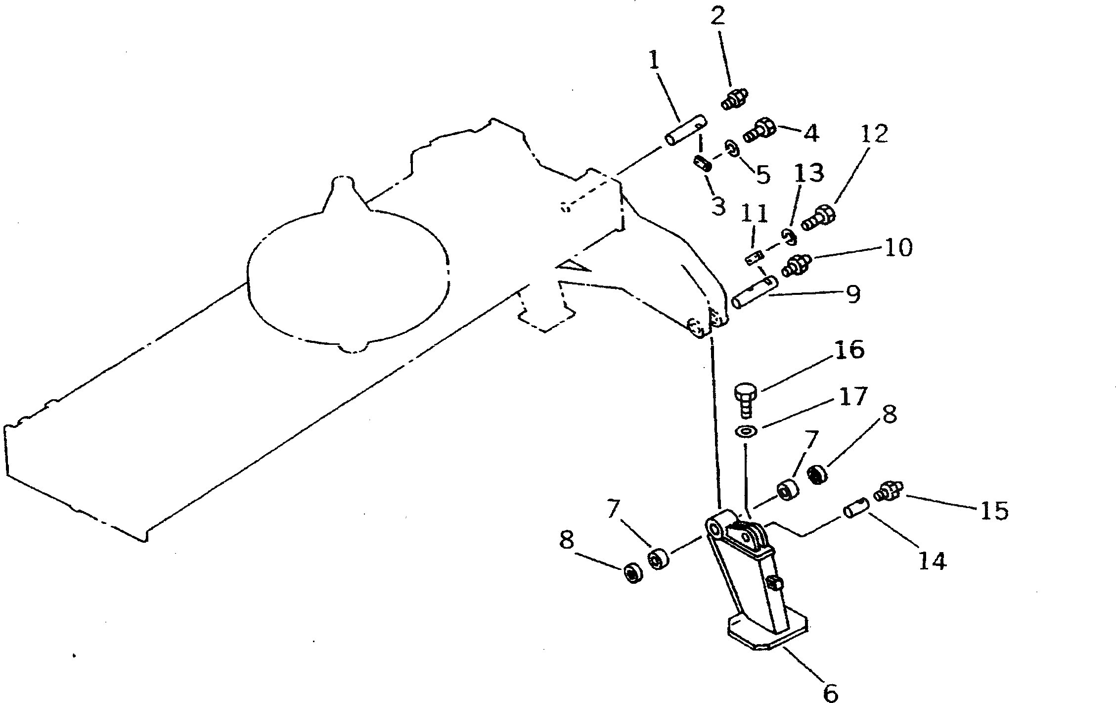 Палец 20D-47-21220 Komatsu