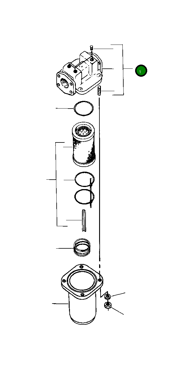 Основание фильтра-грязевика в сборе 738 434 C91 Komatsu