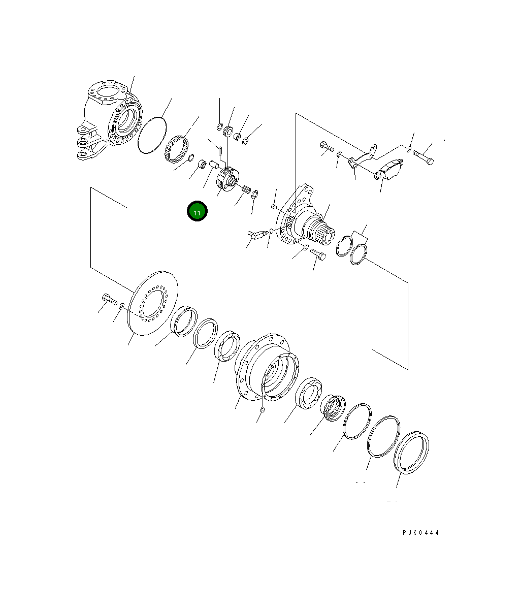 Палец 21J-22-11340 Komatsu
