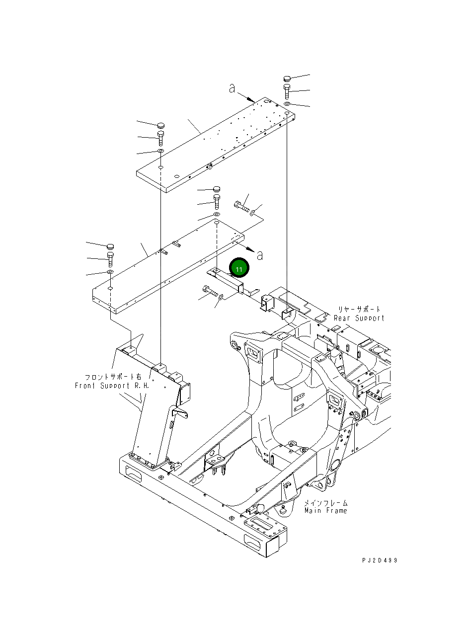 Кронштейн 569-54-81431 Komatsu