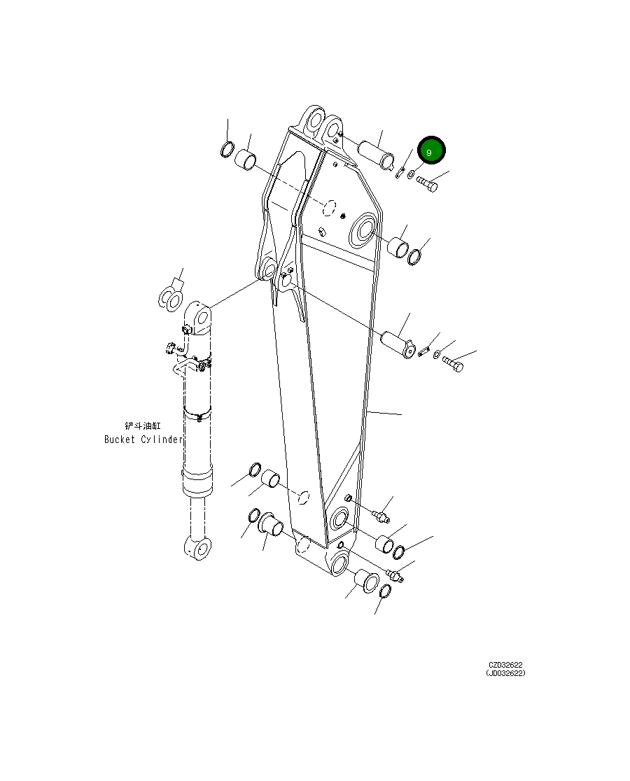 Палец 21M-70-11180 Komatsu