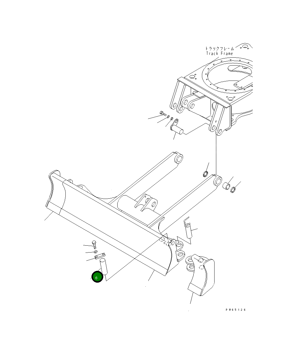 Палец 22J-71-16141 Komatsu
