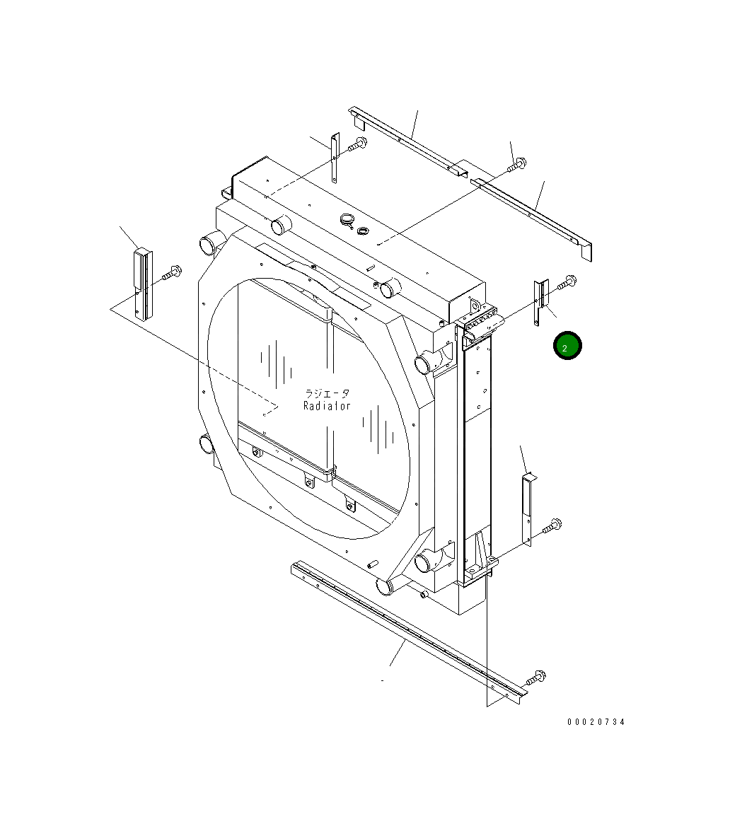 Левый дефлектор 427-54-22180 Komatsu