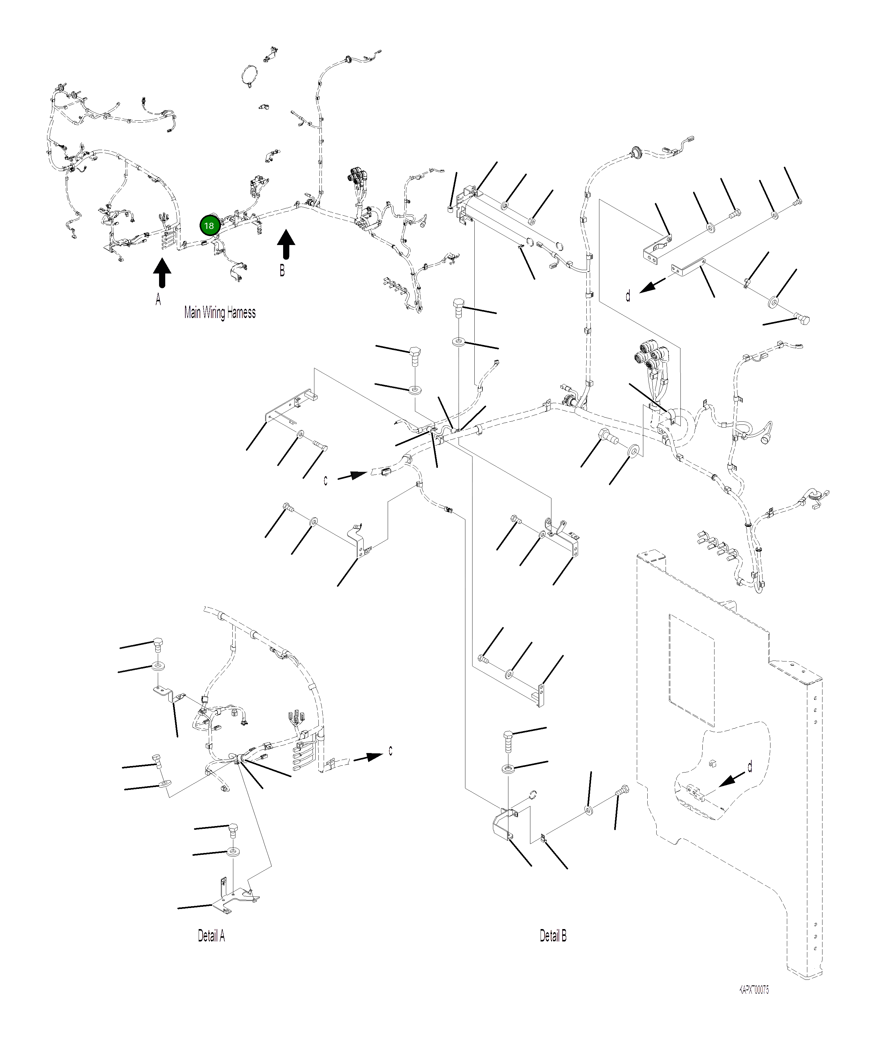 Кронштейн 4A1-06-21182 Komatsu