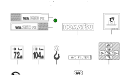 Наклейка 418-U77-4120 Komatsu