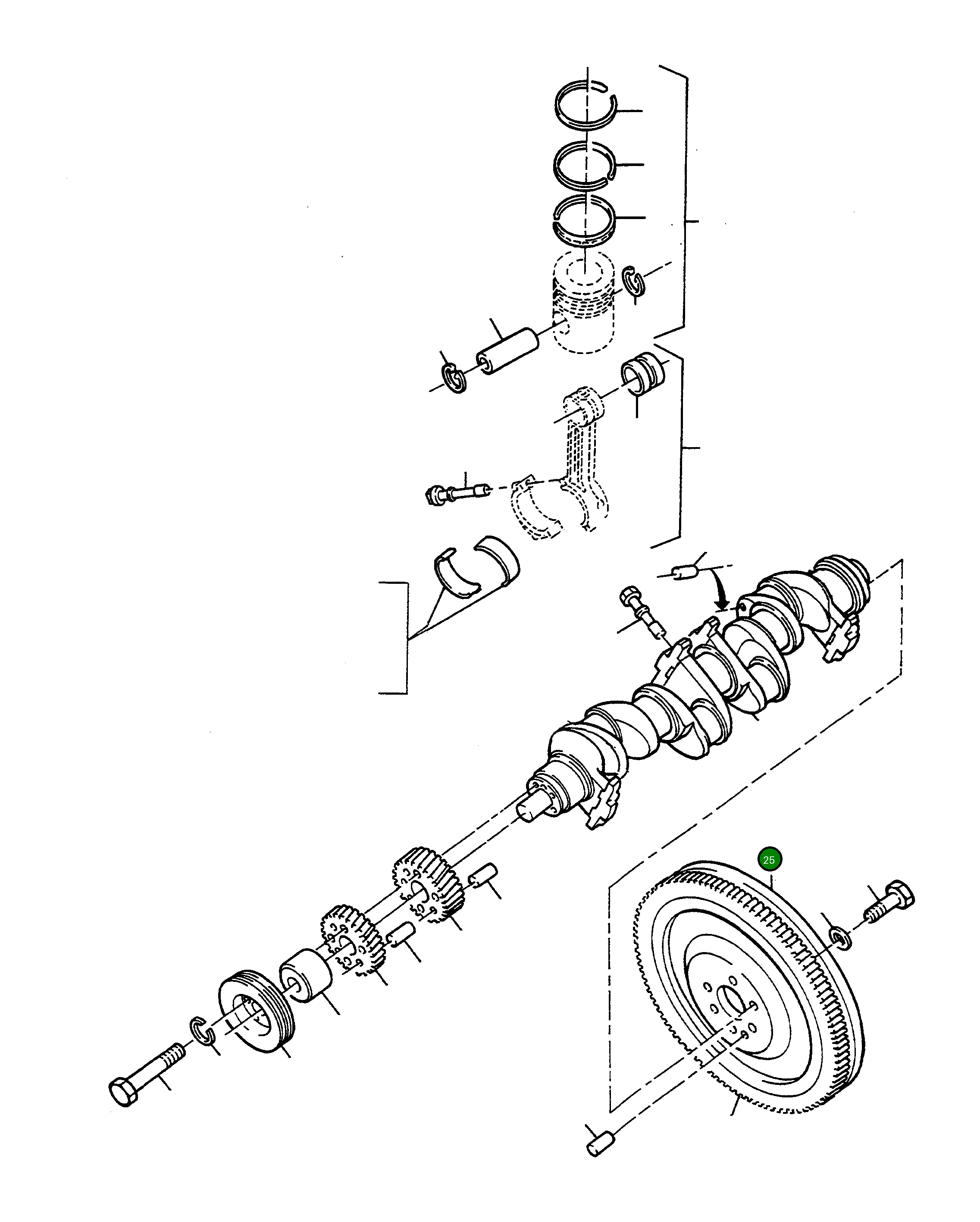 Маховик 2987785M91 Komatsu