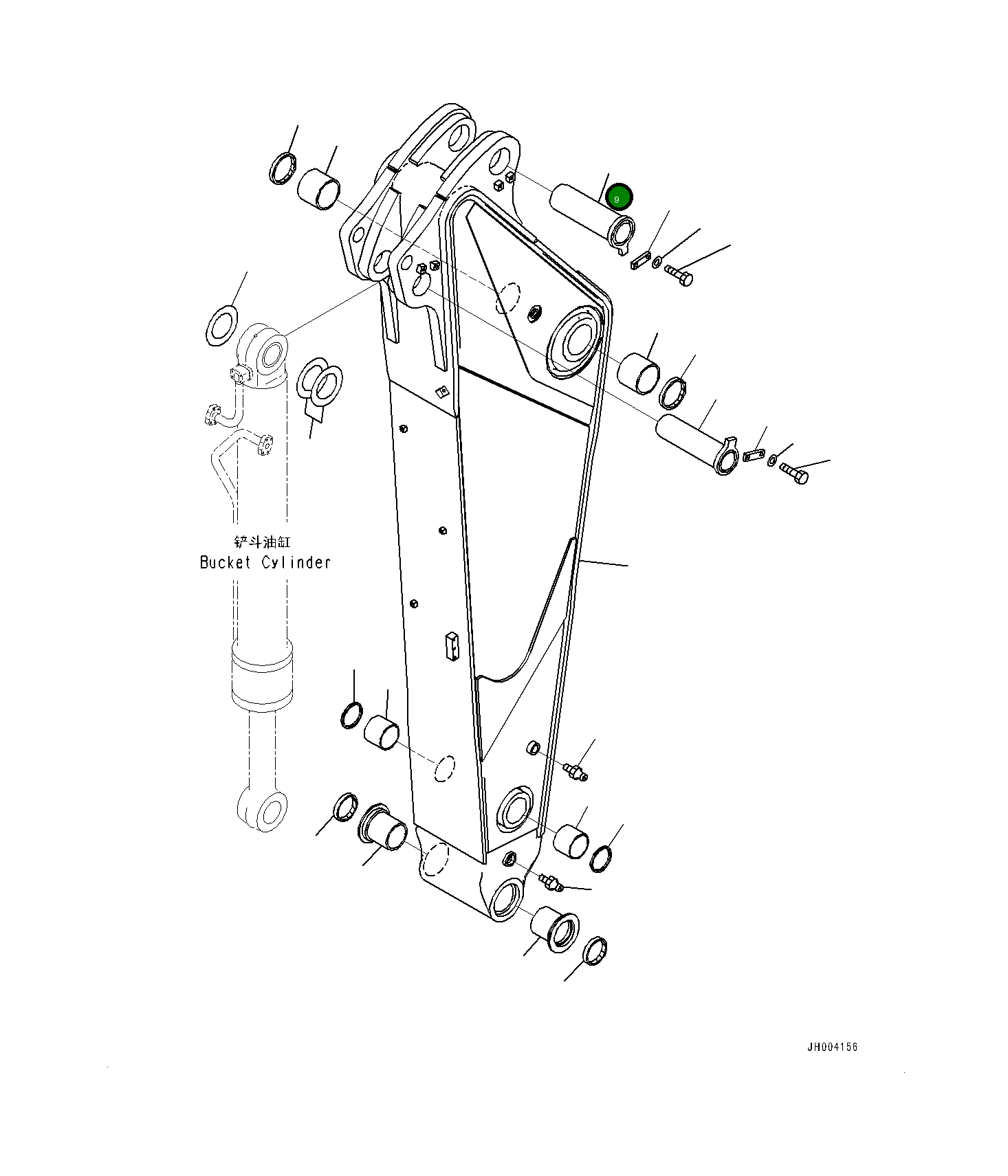 Палец 21M-944-1330 Komatsu