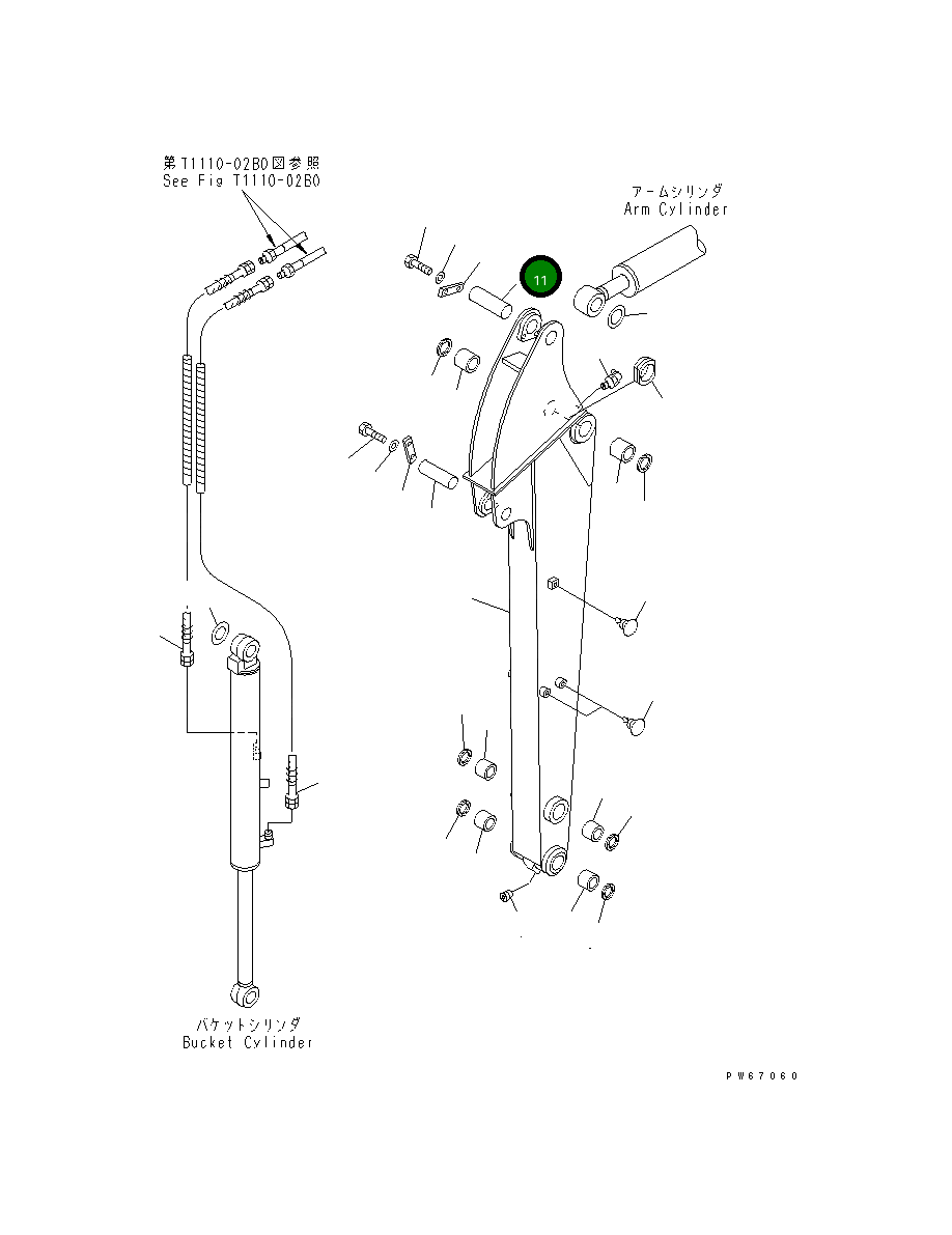 Палец 22F-70-14121 Komatsu