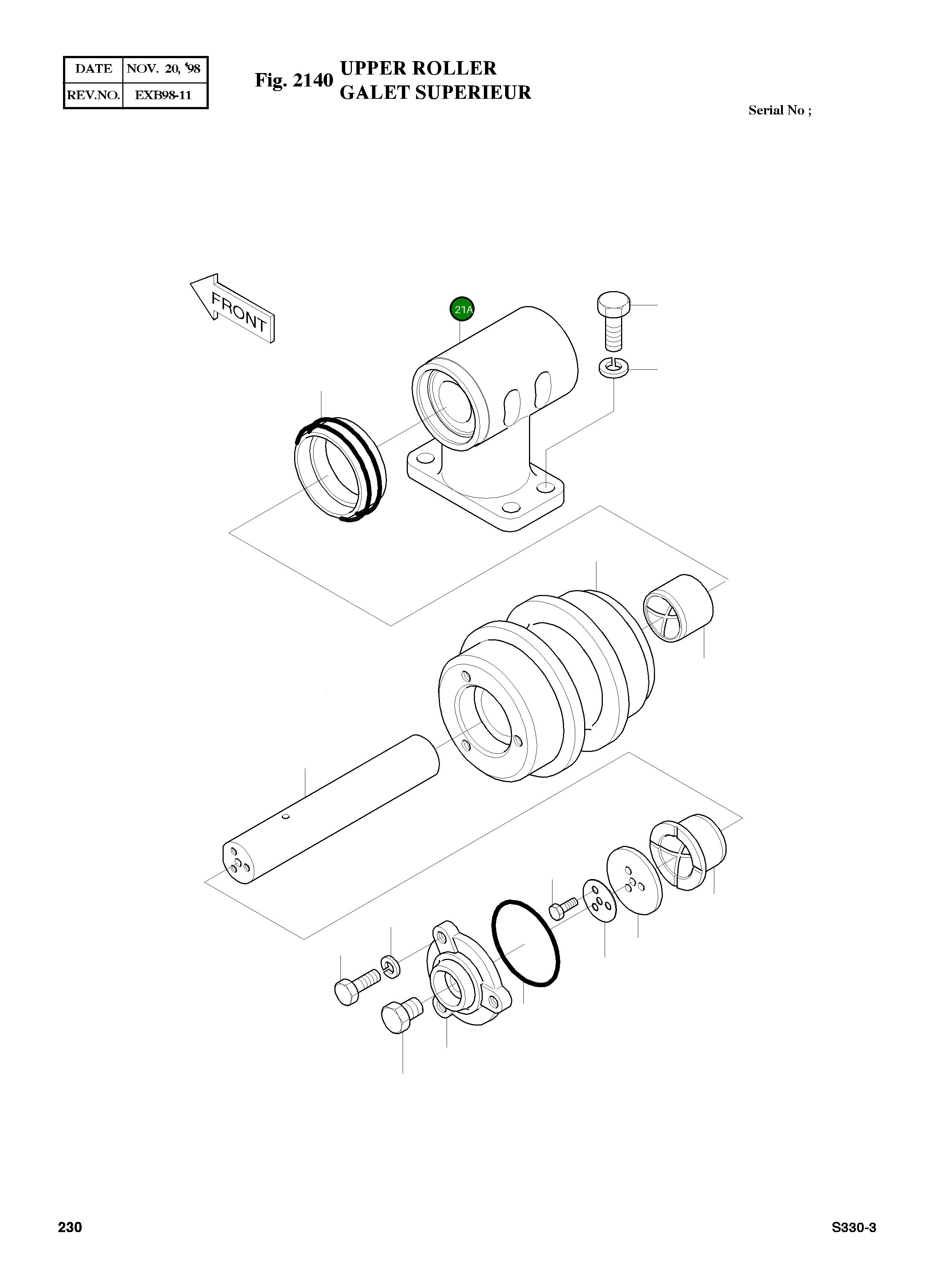 Кронштейн 2271-1015A Komatsu