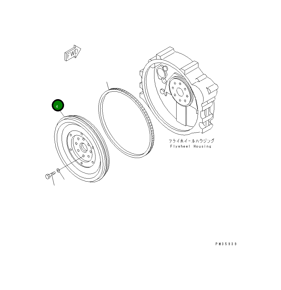 Маховик 6732-31-4310 Komatsu