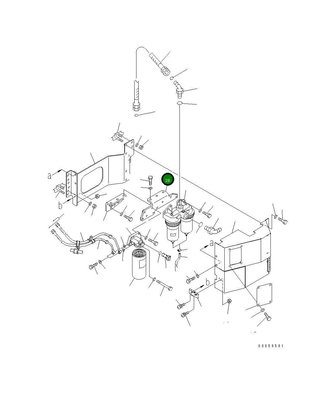 Кронштейн 569-84-88411 Komatsu