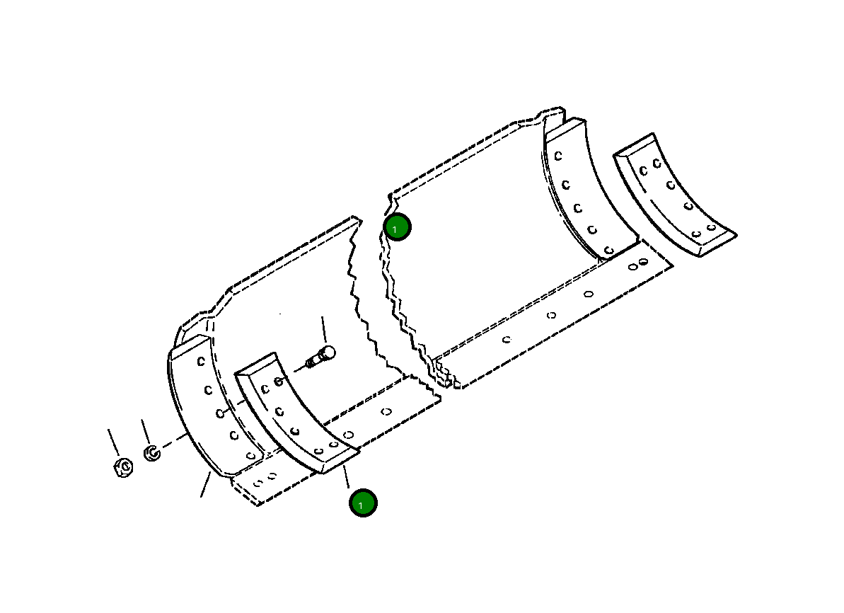 Накладной концевой резец 1437 964 H1 Komatsu