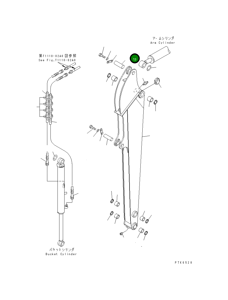 Палец 21F-70-14120 Komatsu