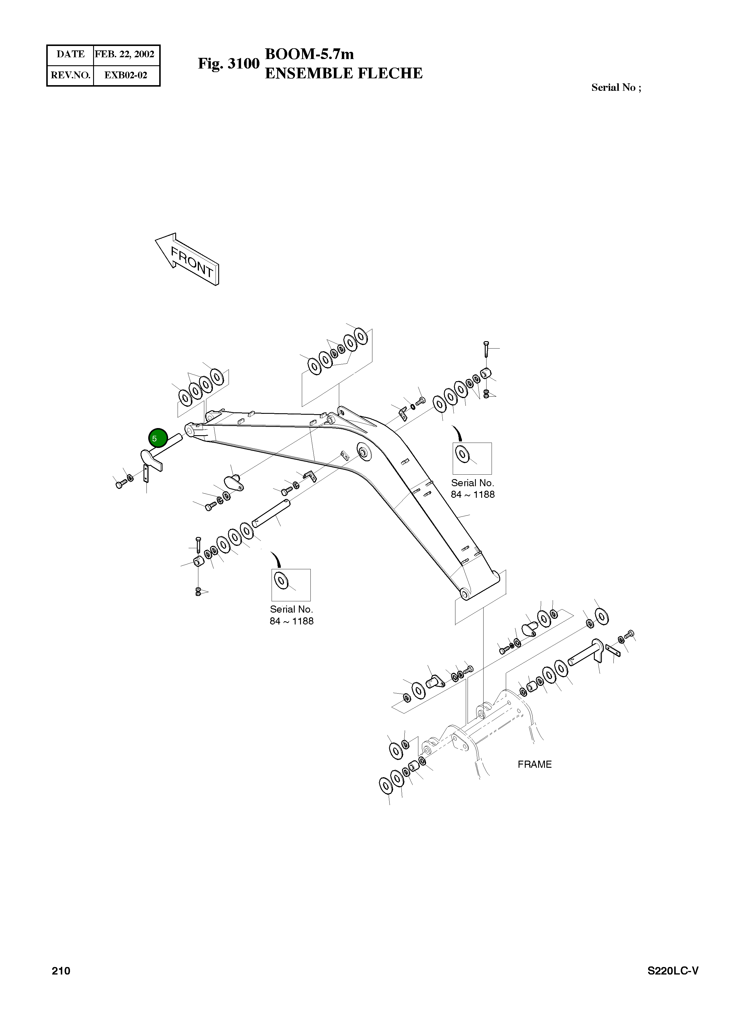Палец 2123-2185C Komatsu