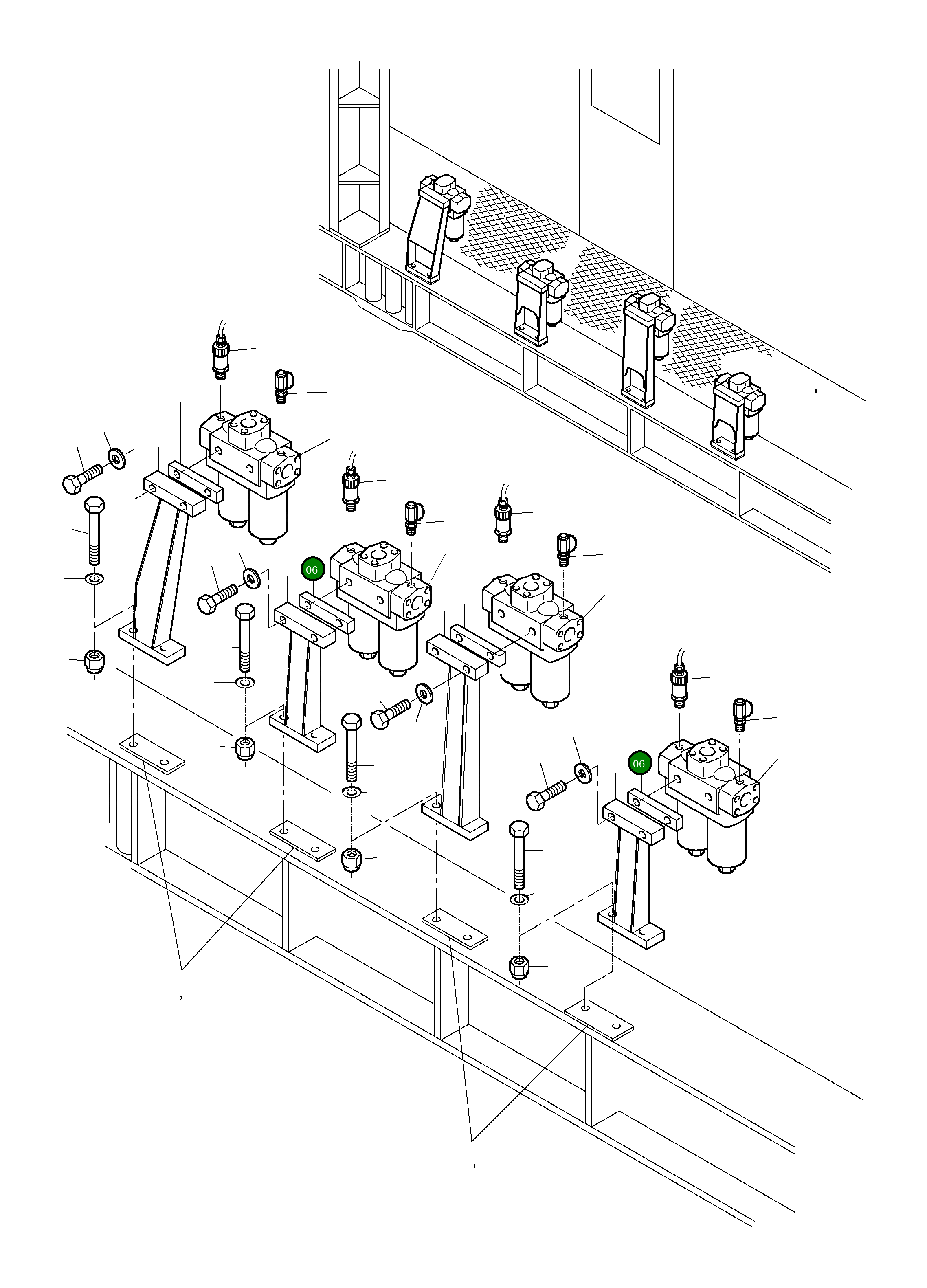 Кронштейн фильтра 924 379 40 Komatsu