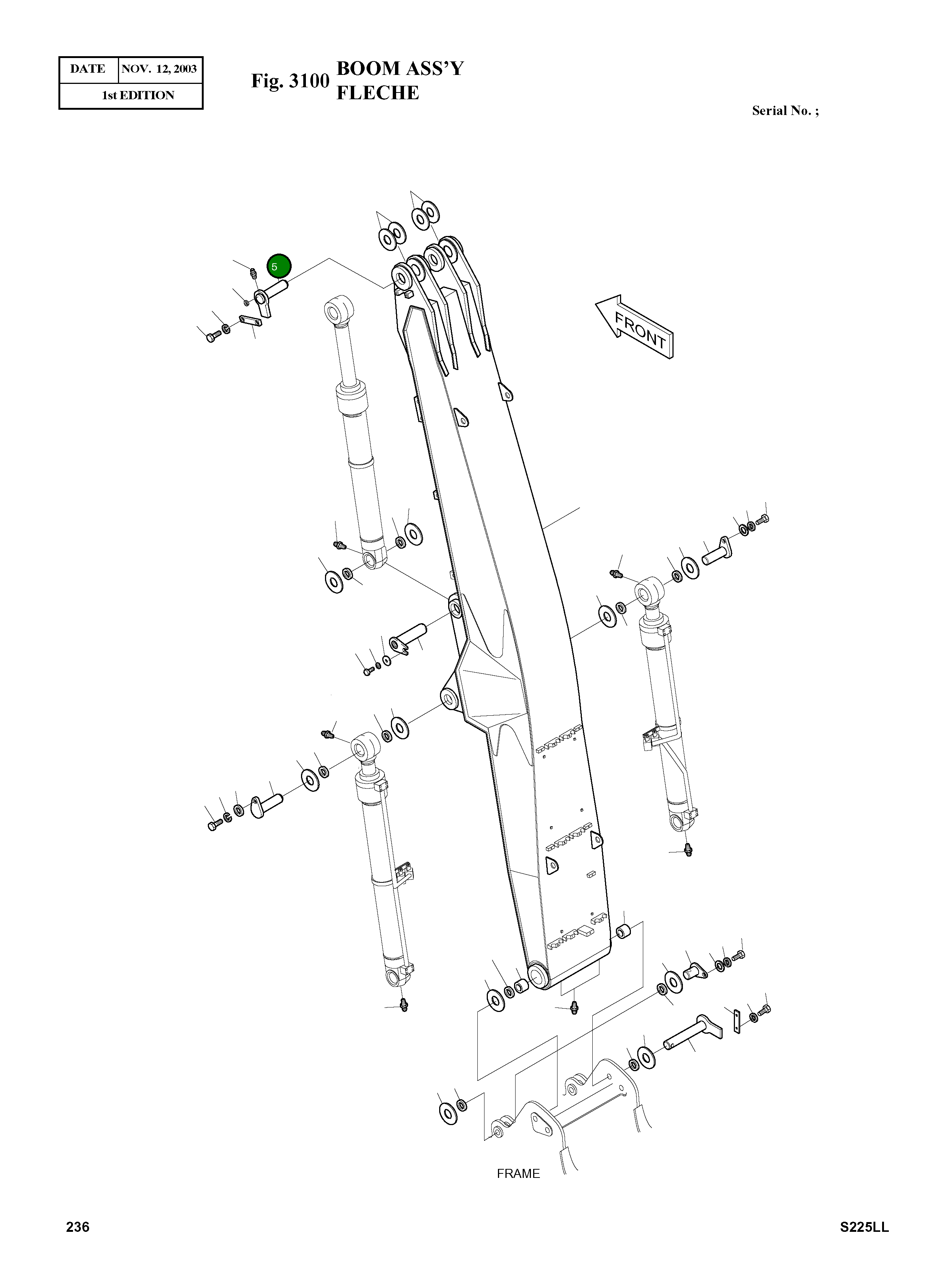 Палец 123-00049 Komatsu