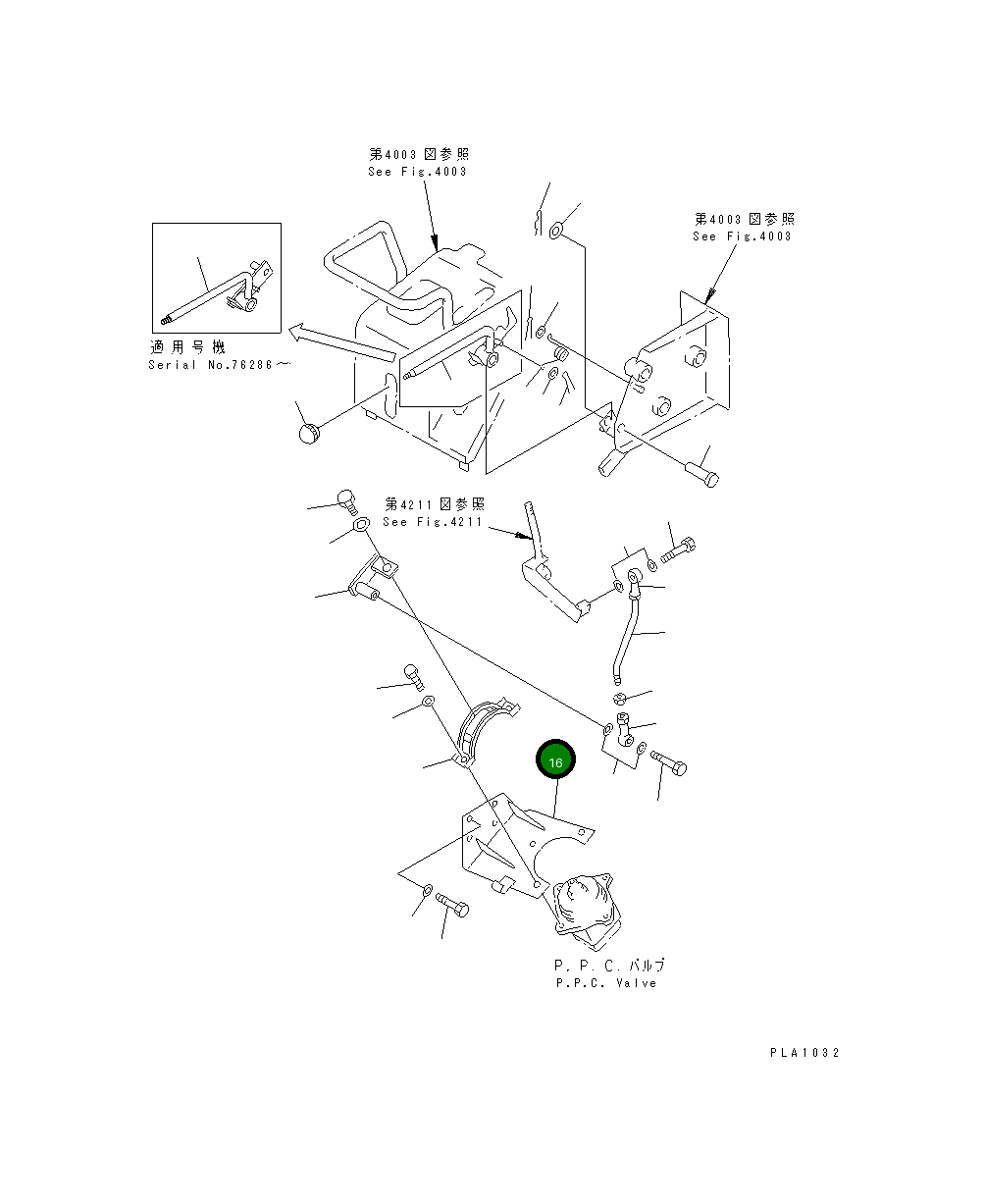 Кронштейн 104-43-38211 Komatsu