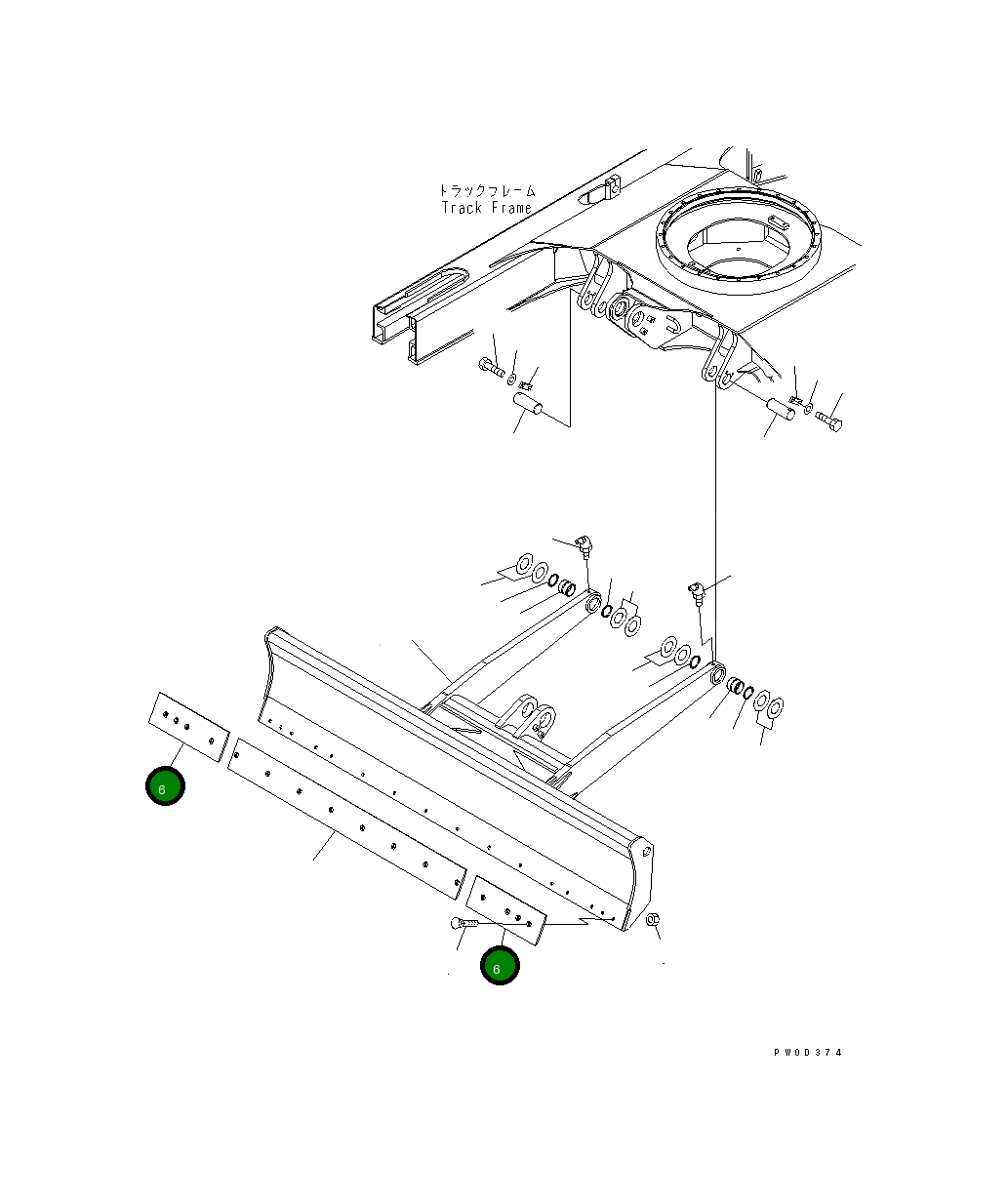 Кромка 21W-71-44130 Komatsu