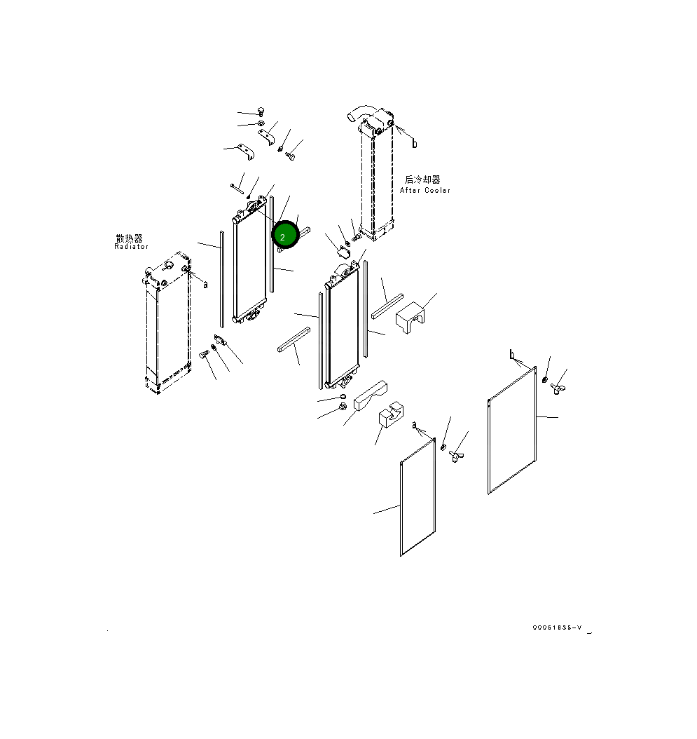 Масляный радиатор 206-03-24150 Komatsu