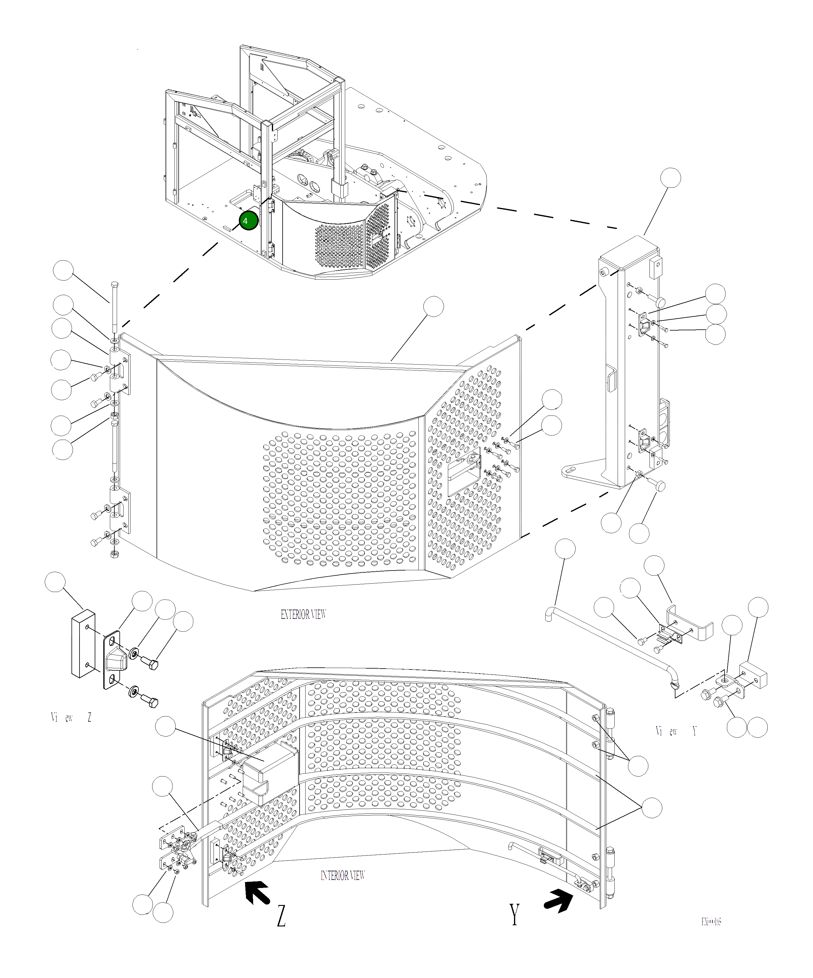 Кронштейн 4A1-54-11471 Komatsu
