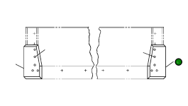 Накладной концевой резец, левый 152 396 Komatsu