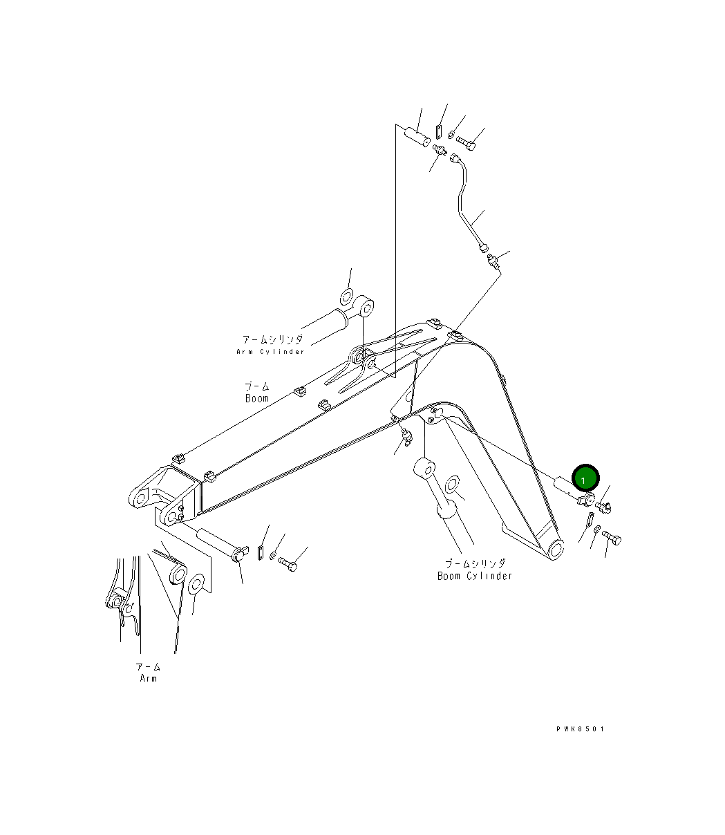 Палец 21W-70-31340 Komatsu