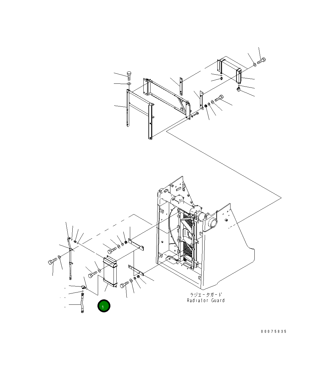 Масляный радиатор 154-03-73110 Komatsu