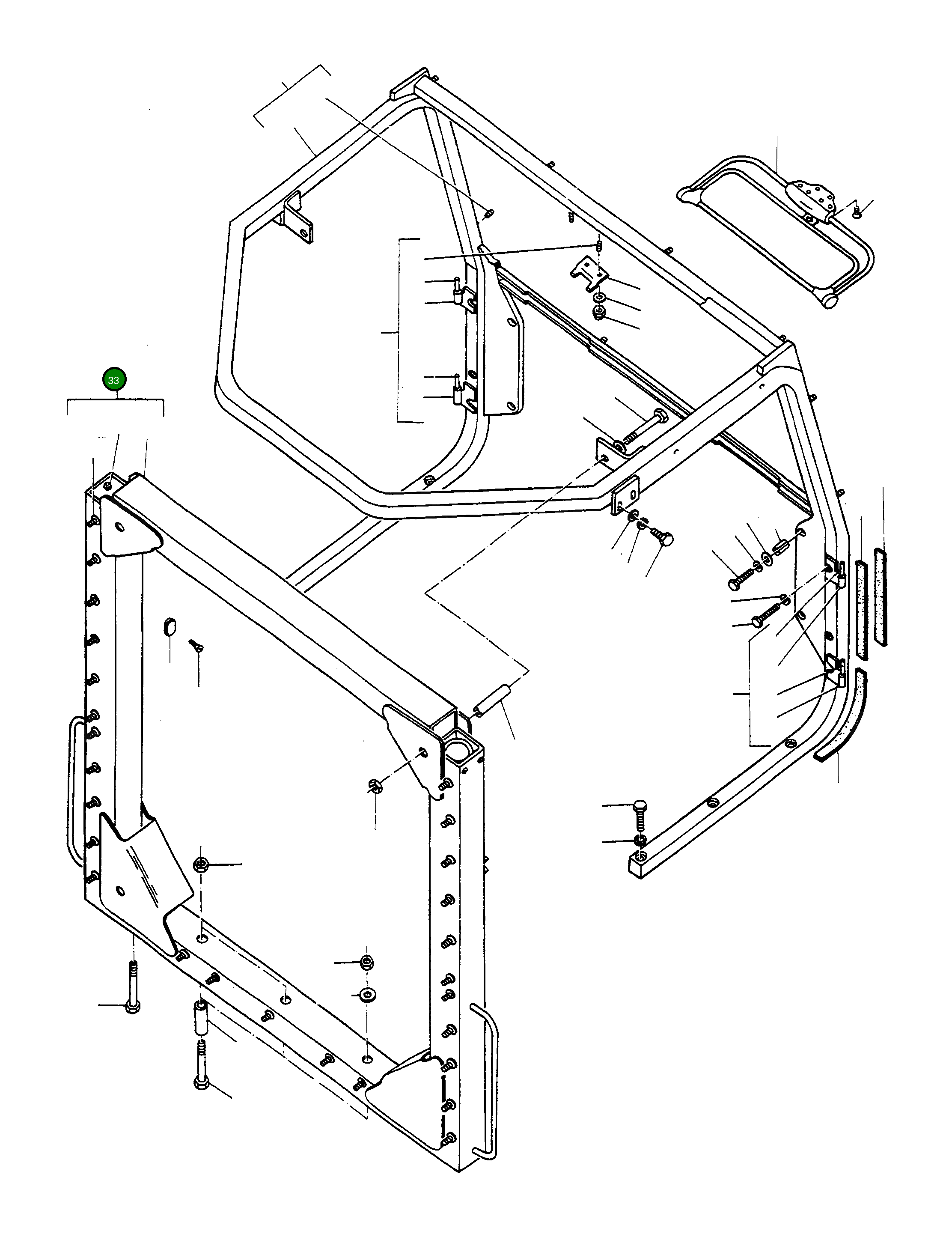 Основание рамы 2963081M91 Komatsu