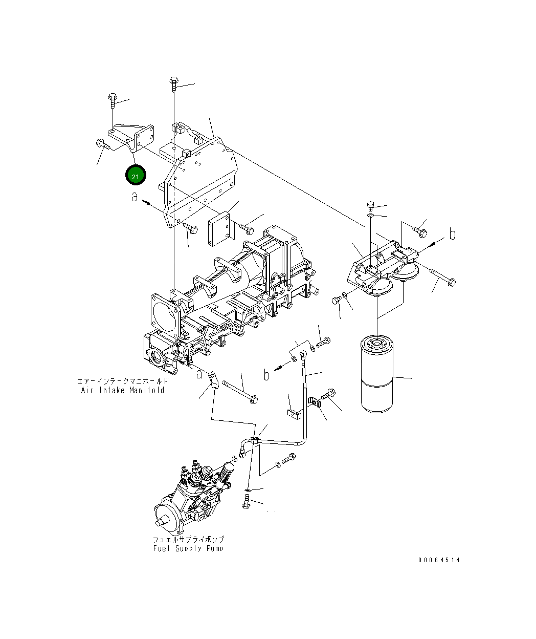 Кронштейн 6261-71-6640 Komatsu