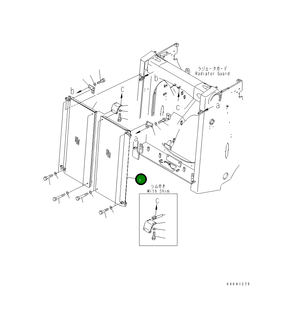 Маска 198-54-71141 Komatsu