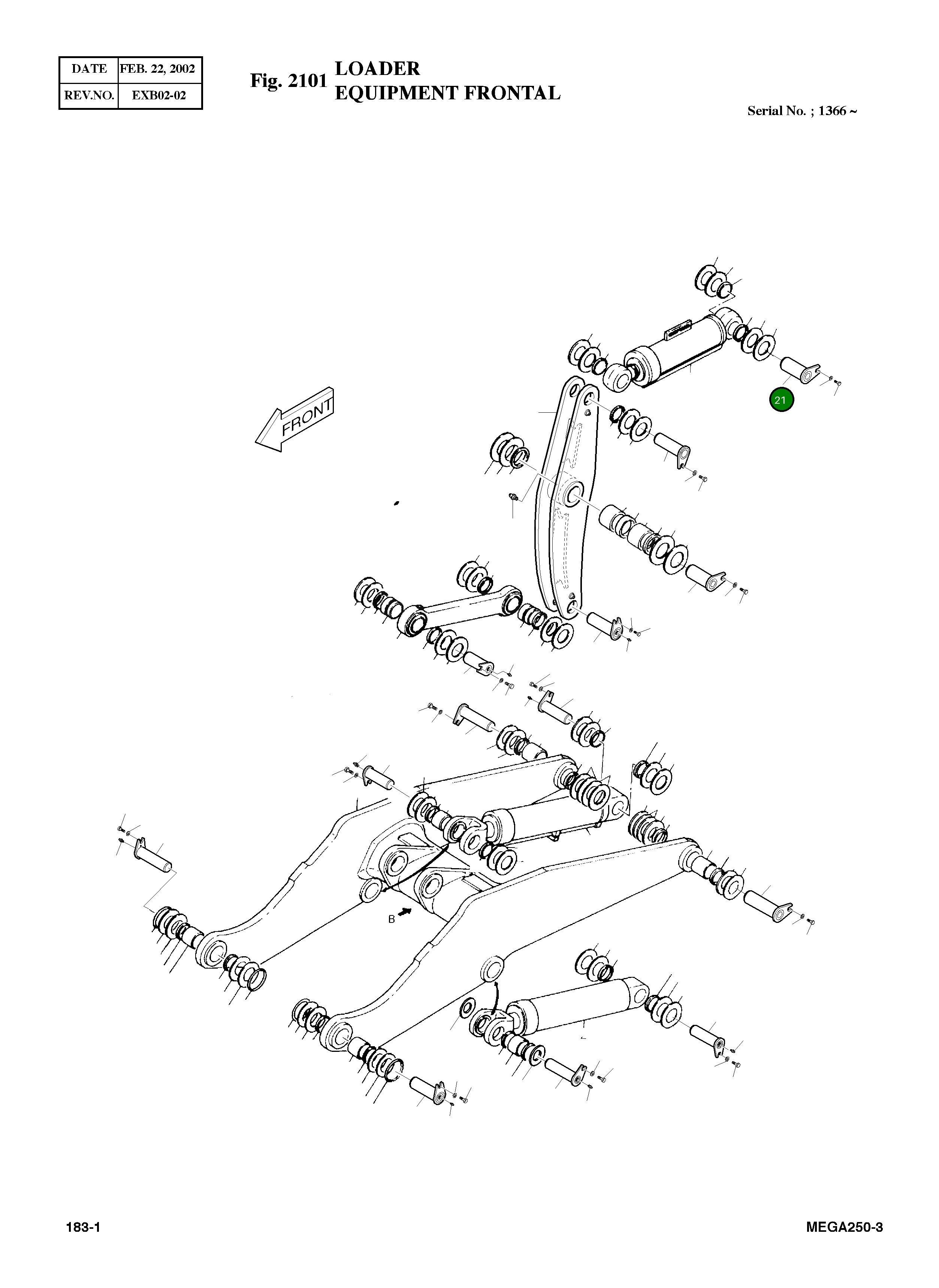 Палец 4123-2230B Komatsu