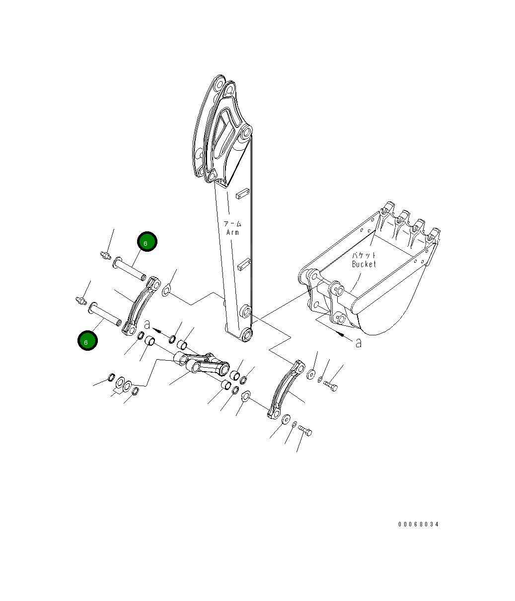 Палец 21U-70-31741 Komatsu
