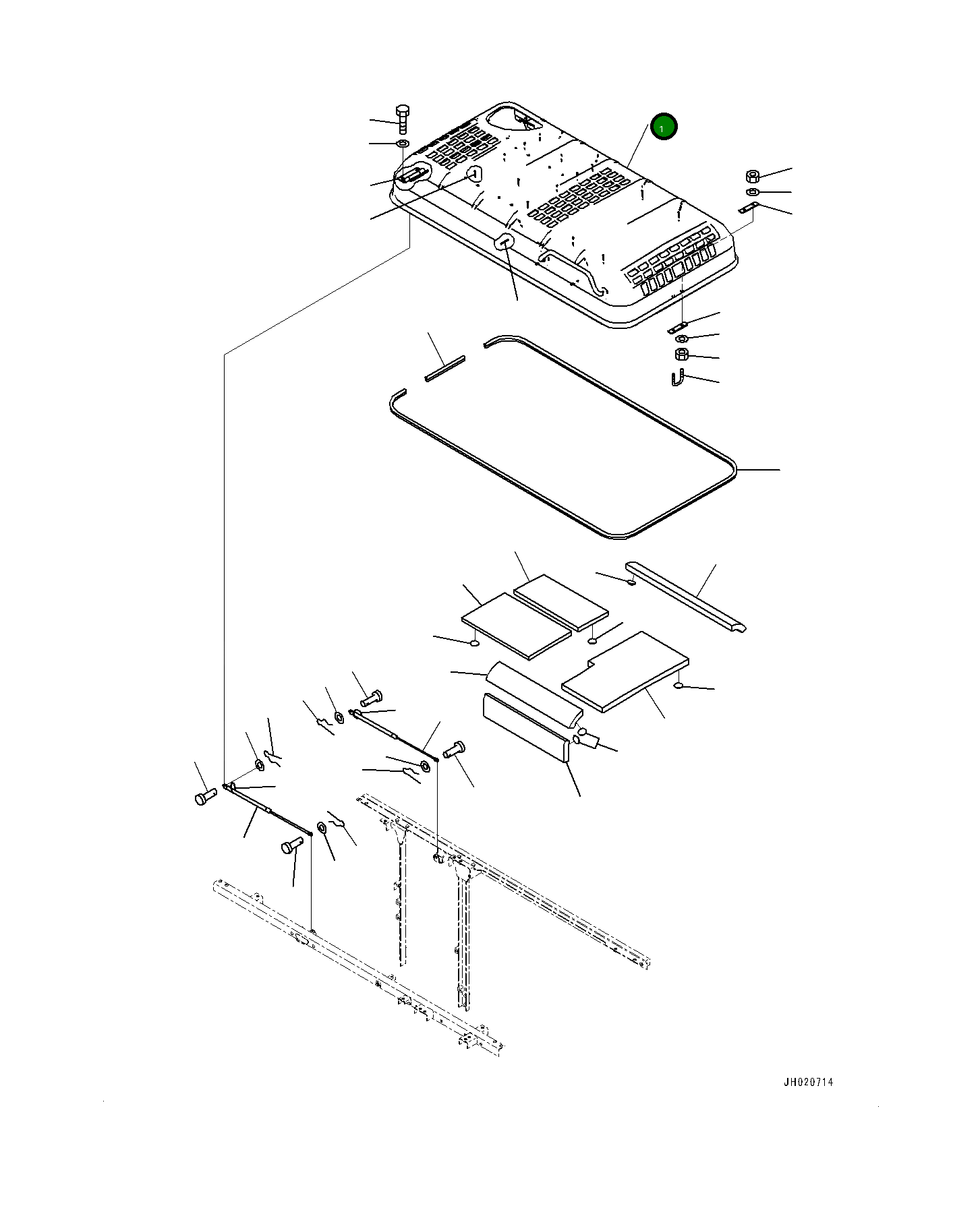 Капот 20Y-54-79710 Komatsu