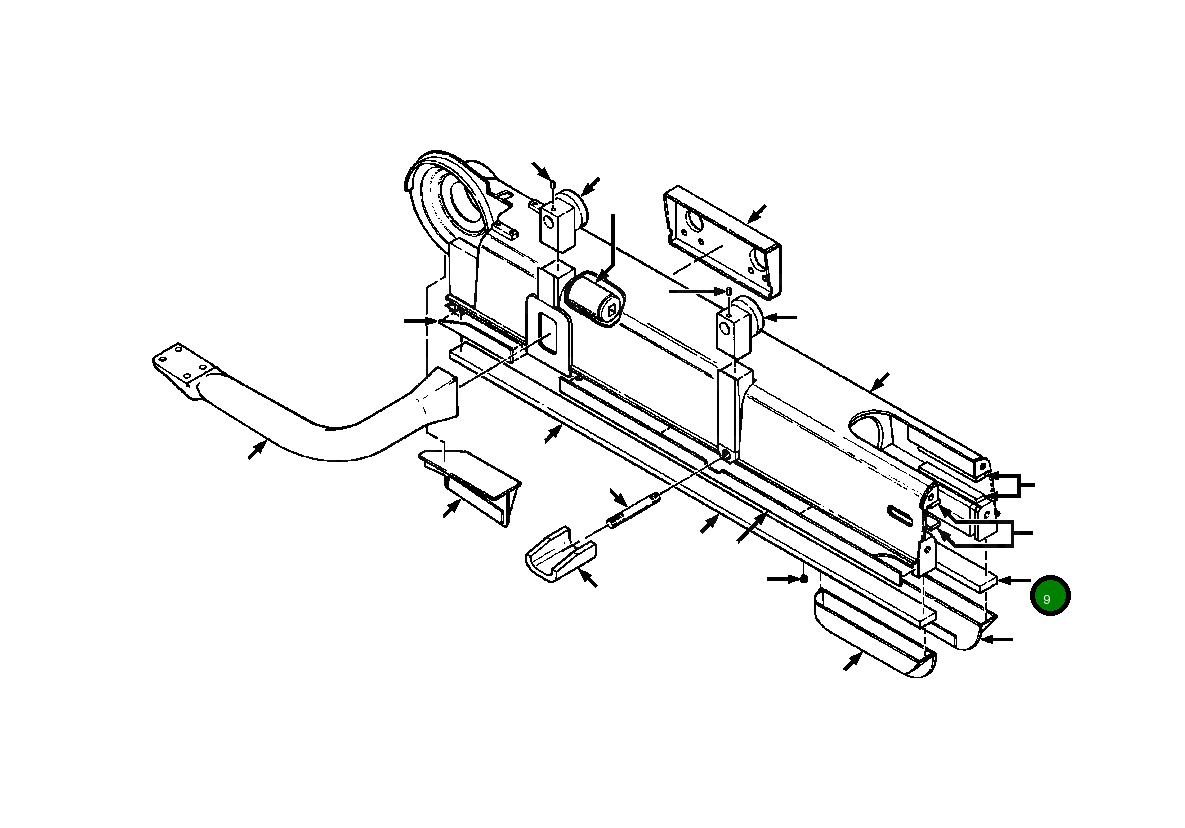 Наружная направляющая 617 379 C1 Komatsu