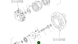 Ось TZ500D2076-00 Komatsu