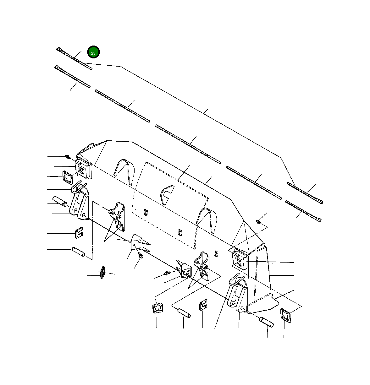 Левый концевой резец режущей кромки — усиленный 734 531 C1 Komatsu