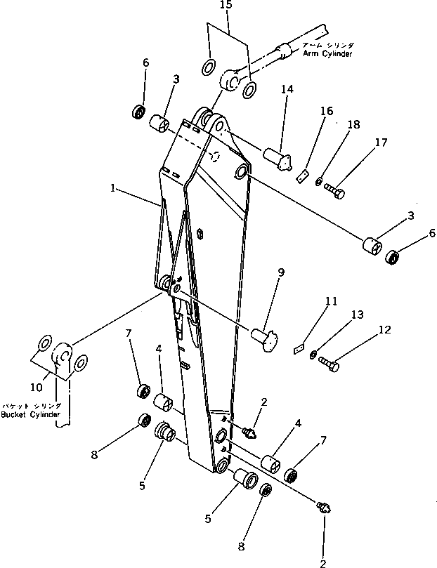 Палец 21N-943-1140 Komatsu