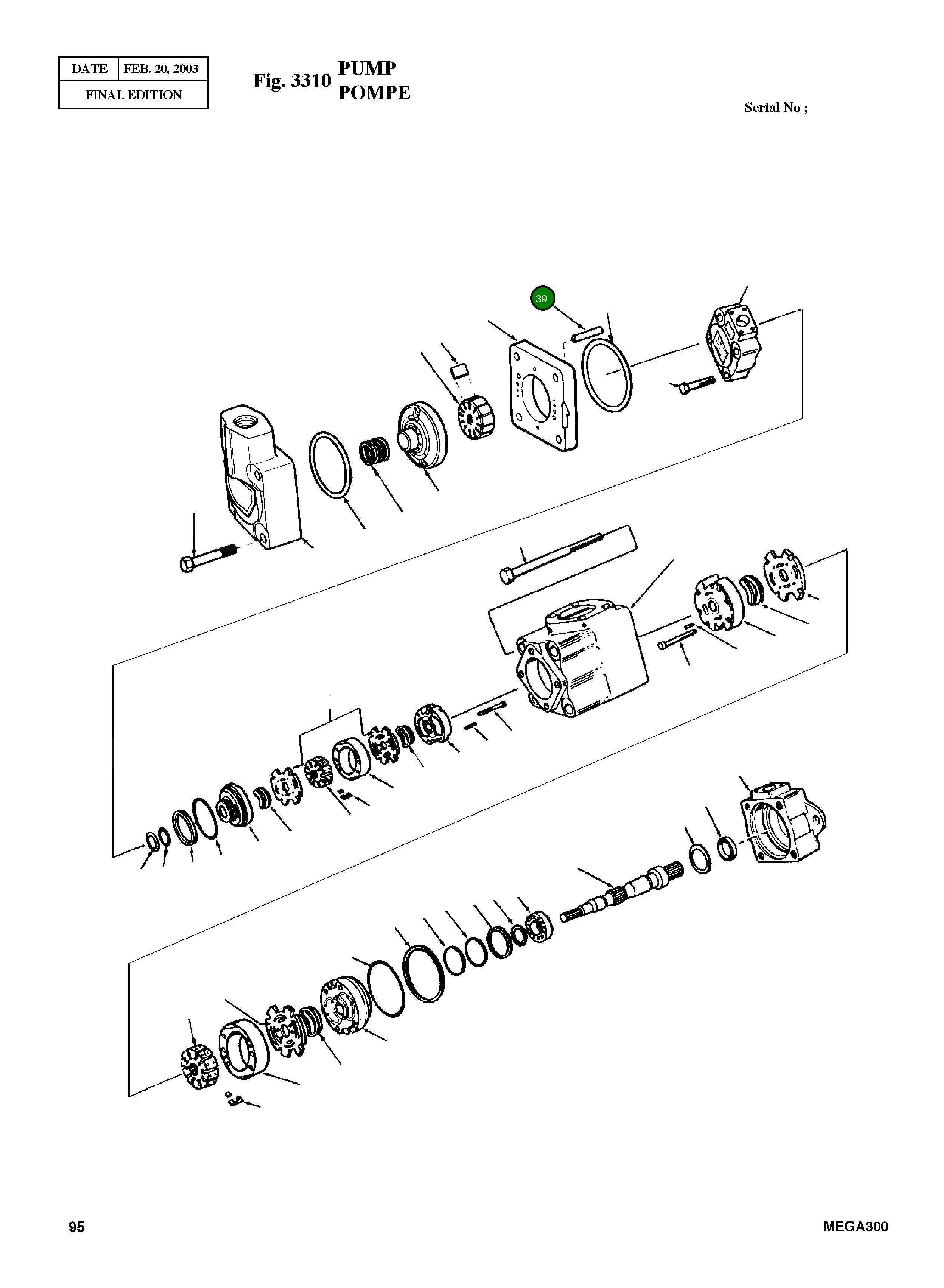Палец 39640 Komatsu