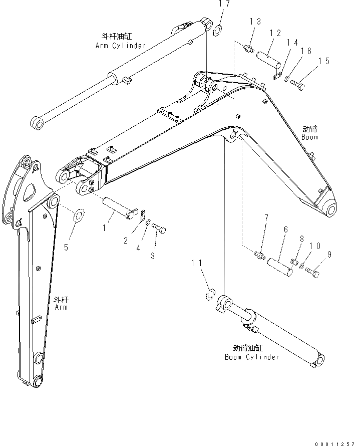 Палец 22M-70-21980 Komatsu