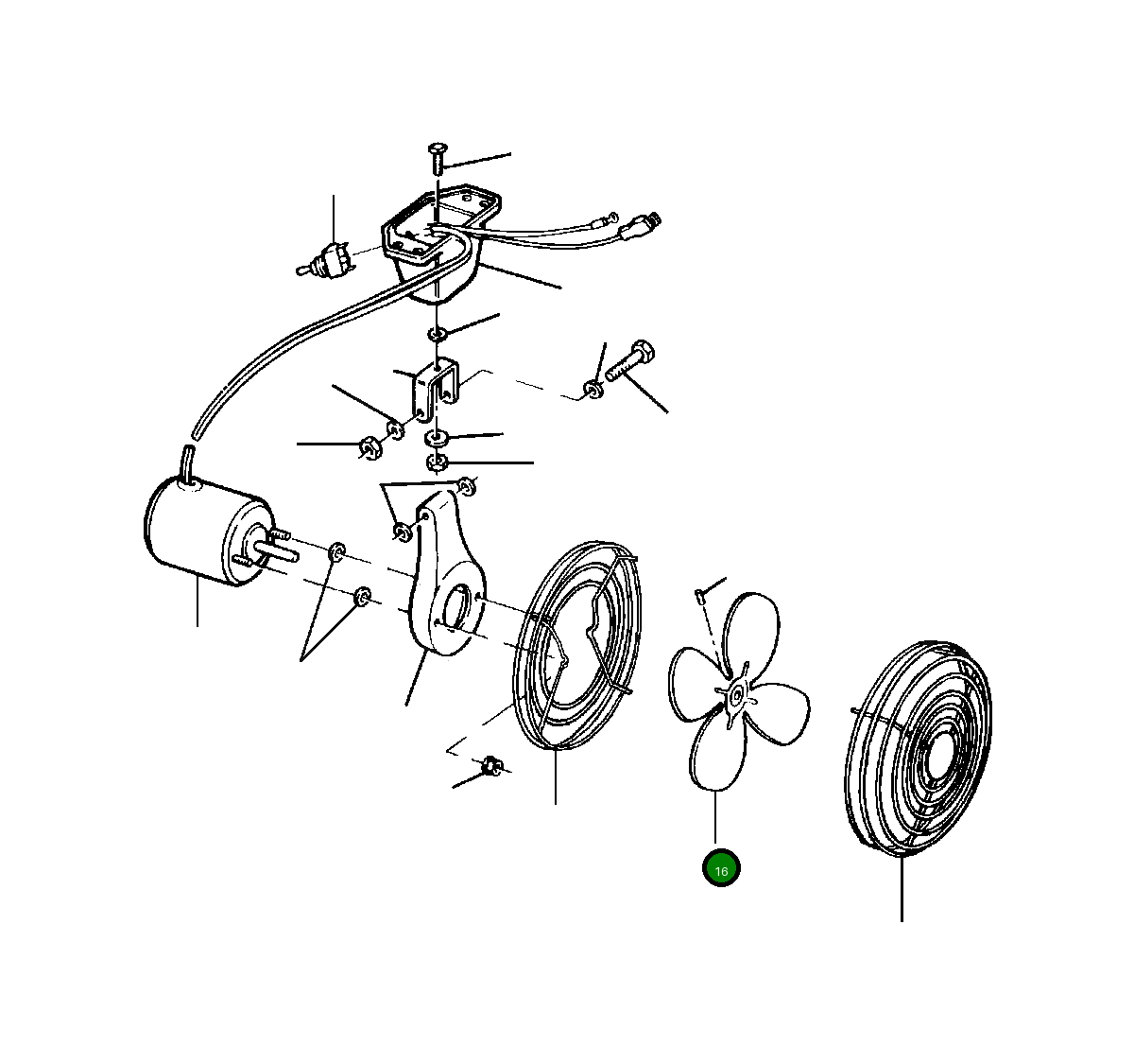 Лопасть вентилятора 1438 237 H1 Komatsu
