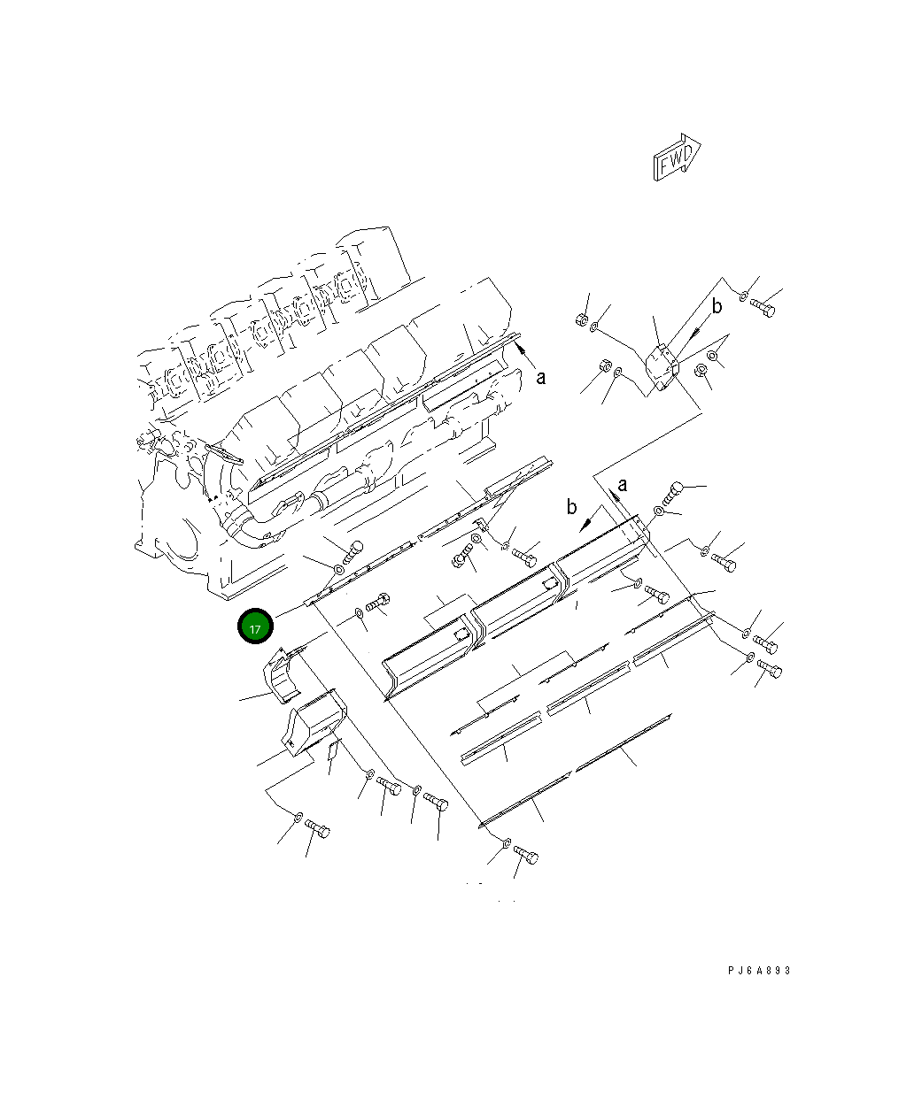 Кронштейн 6166-11-7490 Komatsu