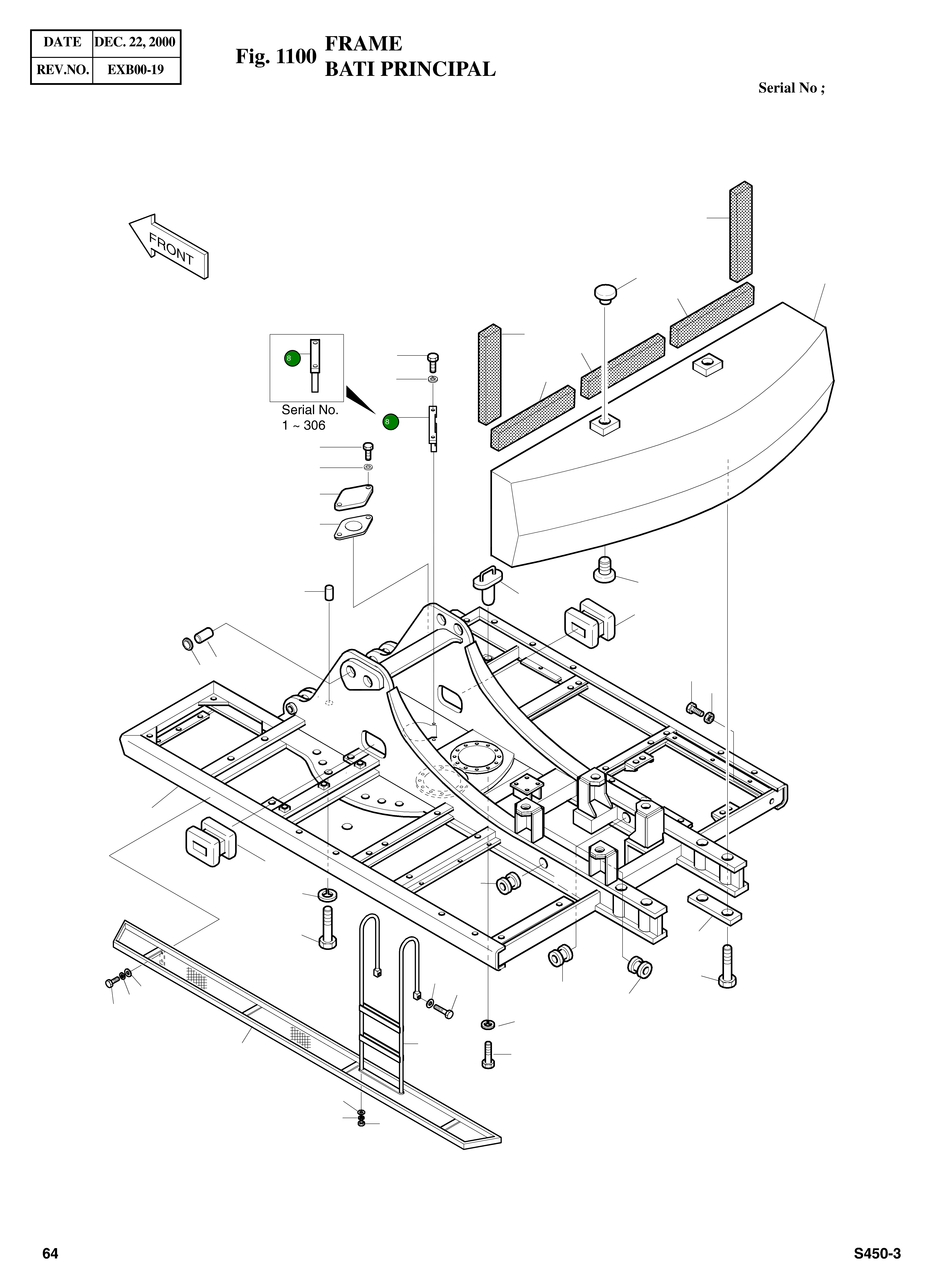Кронштейн 2195-4611A Komatsu