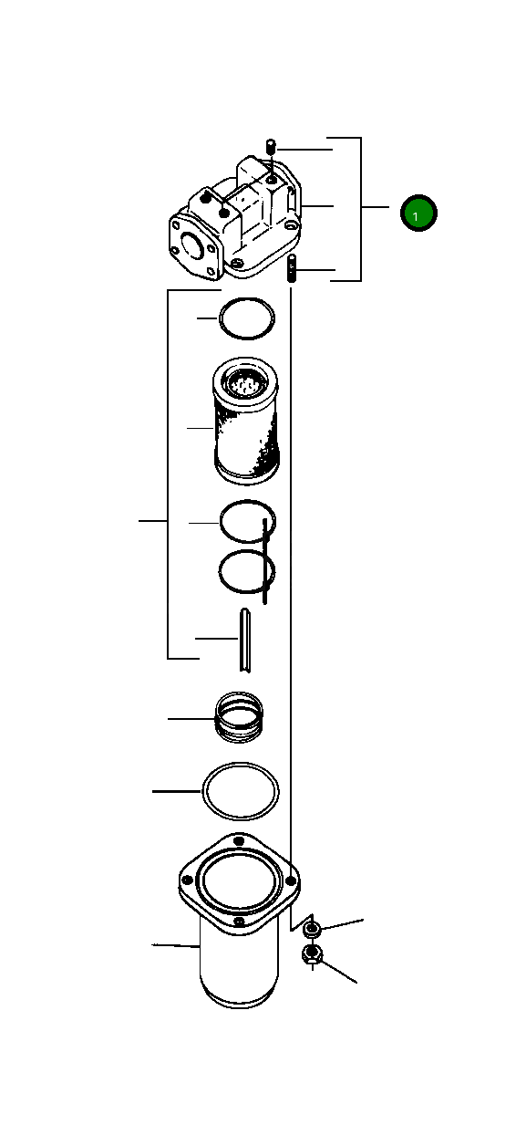 Основание фильтра-грязевика в сборе 738 053 C91 Komatsu