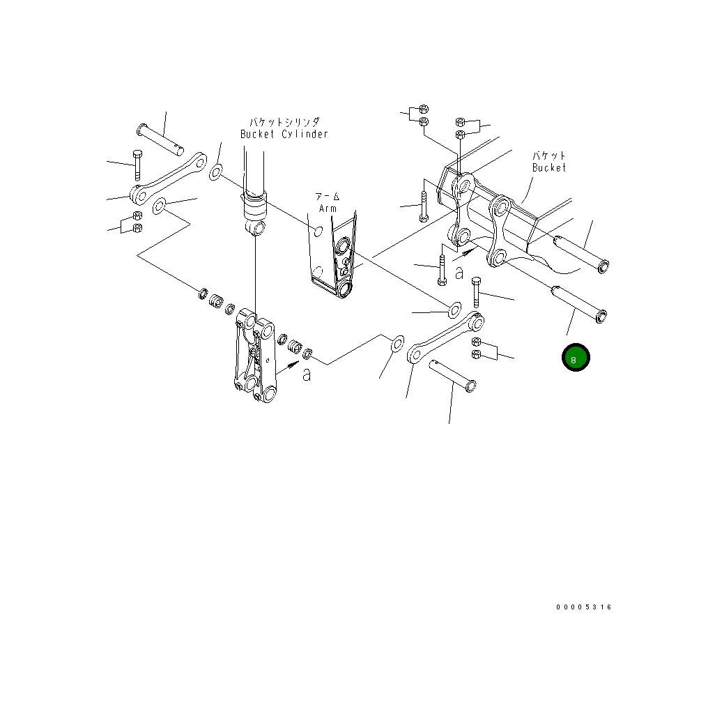 Палец 22U-70-11672NK Komatsu