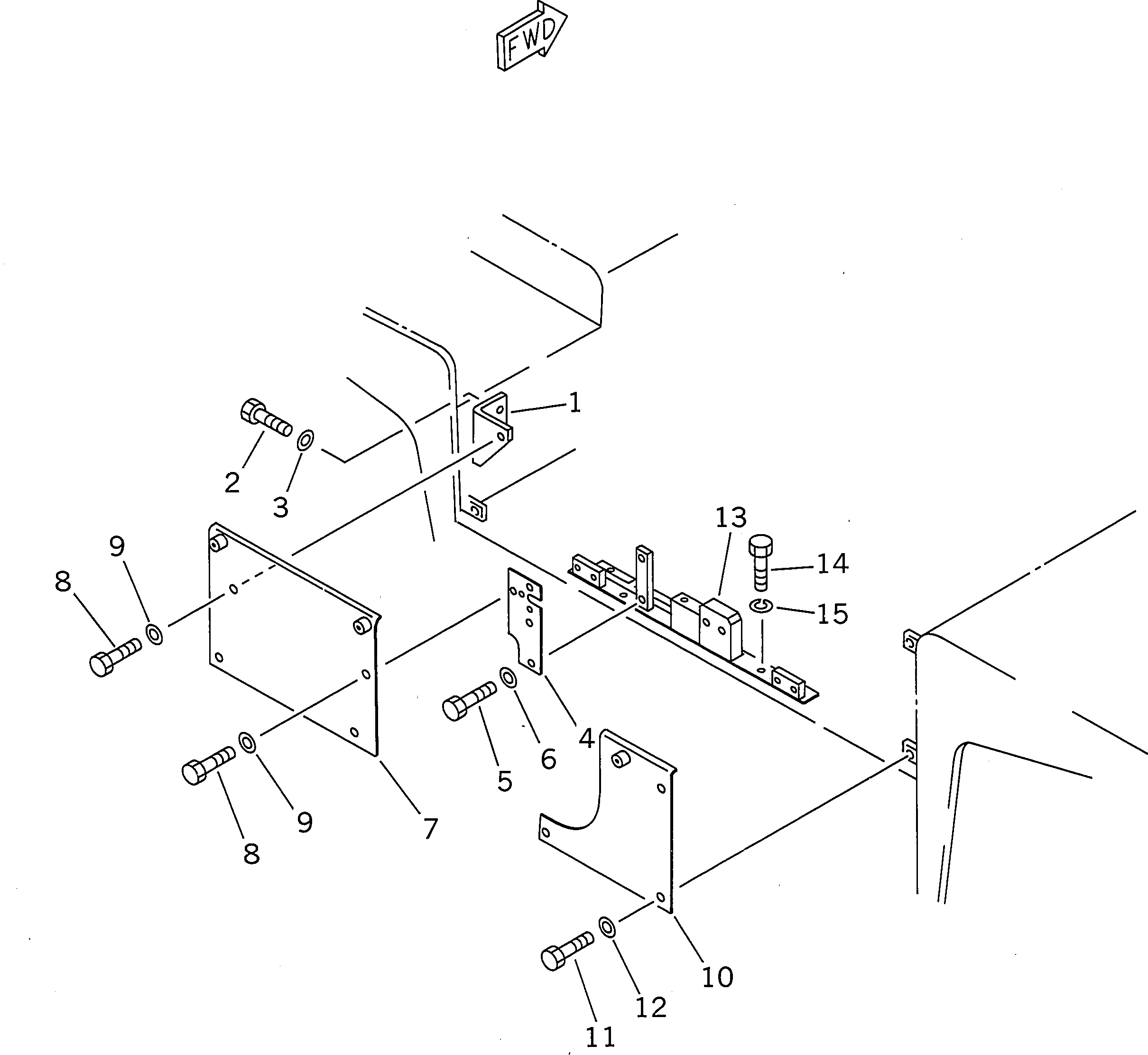 Кронштейн 175-54-22872 Komatsu