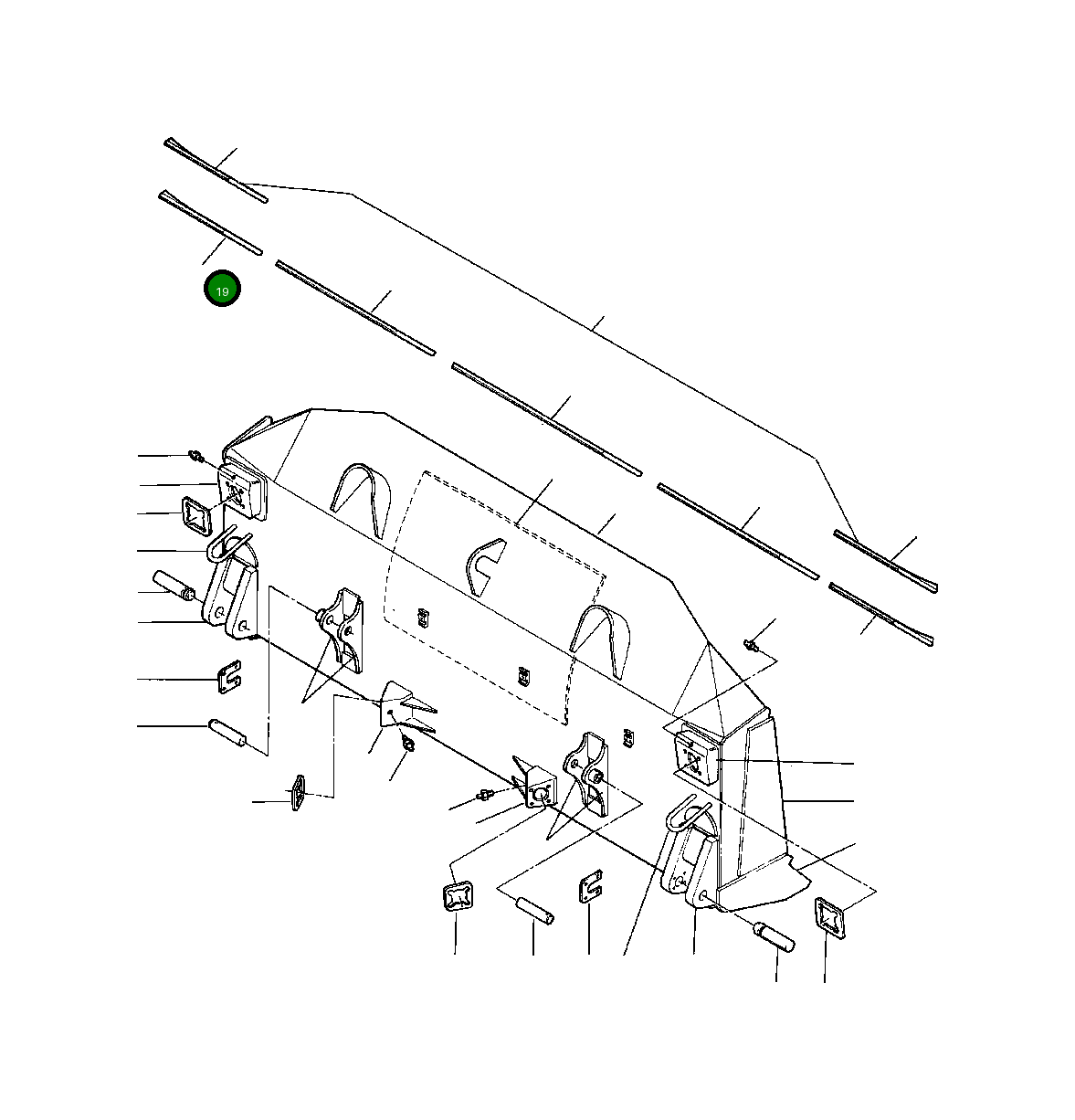 Левый концевой резец режущей кромки — стандартный 646 332 C1 Komatsu